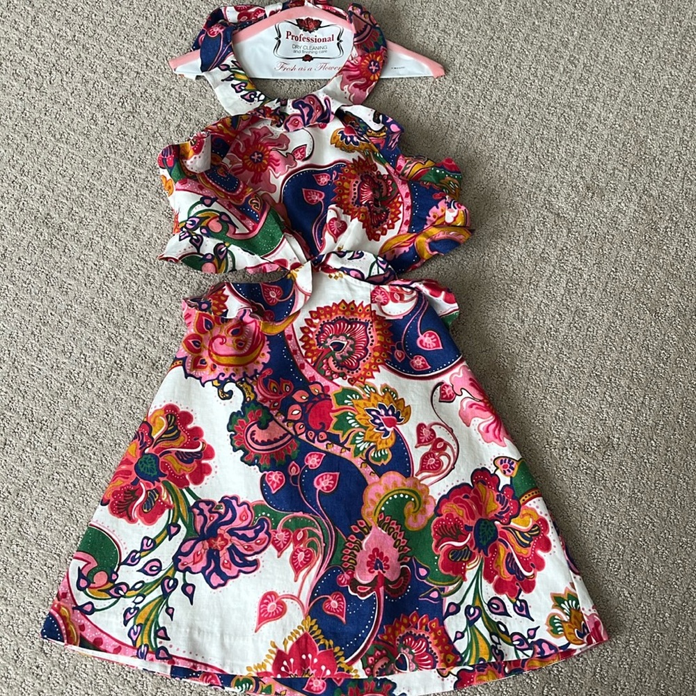 Zimmermann Paisley Dress With Cut Out At Mid Section